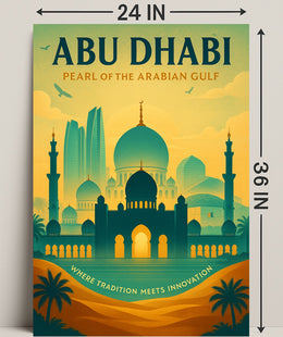 Abu Dhabi Pearl Of The Arabian Gulf Poster PosterGoat