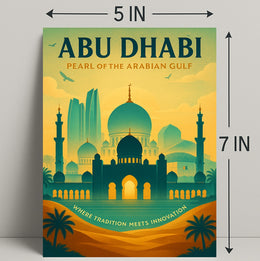Abu Dhabi Pearl Of The Arabian Gulf Poster PosterGoat
