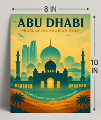 Abu Dhabi Pearl Of The Arabian Gulf Poster PosterGoat