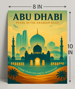 Abu Dhabi Pearl Of The Arabian Gulf Poster PosterGoat