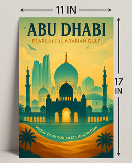 Abu Dhabi Pearl Of The Arabian Gulf Poster PosterGoat