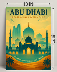 Abu Dhabi Pearl Of The Arabian Gulf Poster PosterGoat