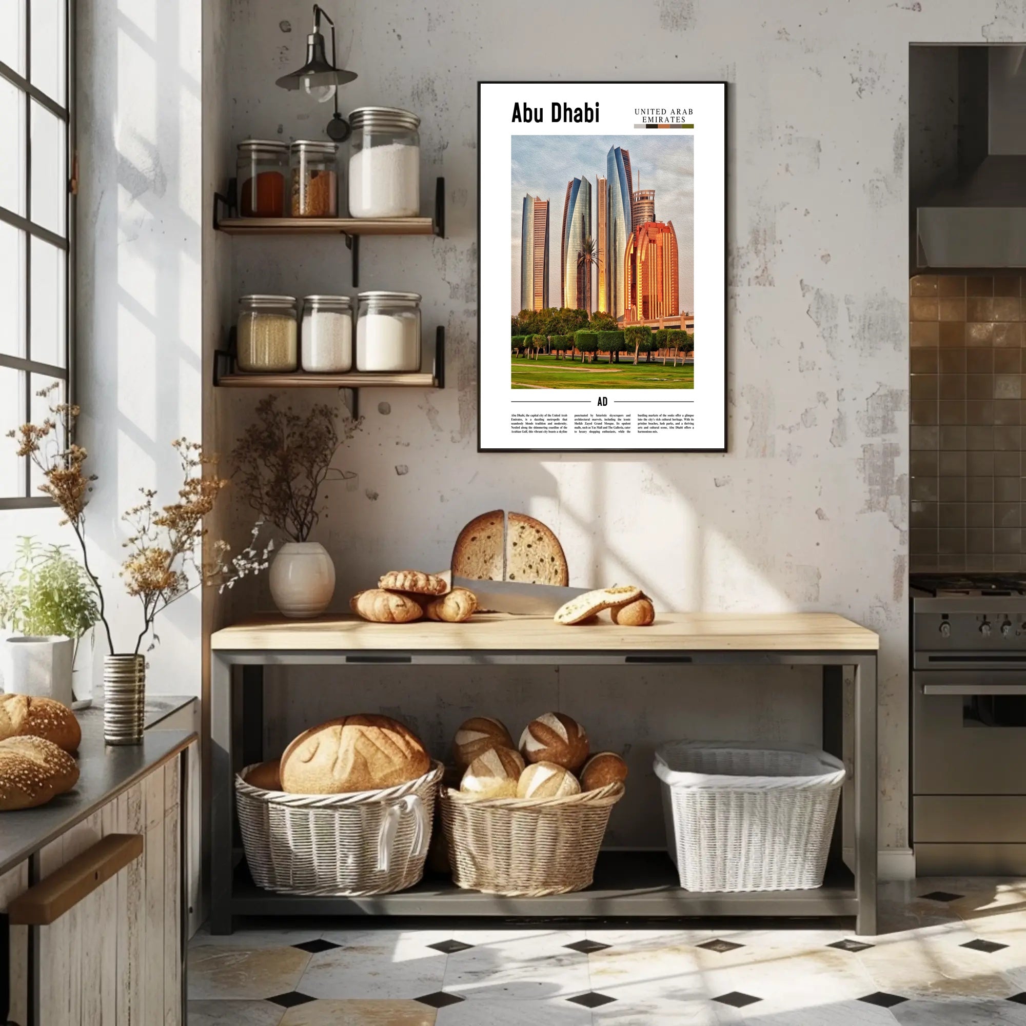 Abu Dhabi Skyline Art: Urban or Cityscape Poster PosterGoat