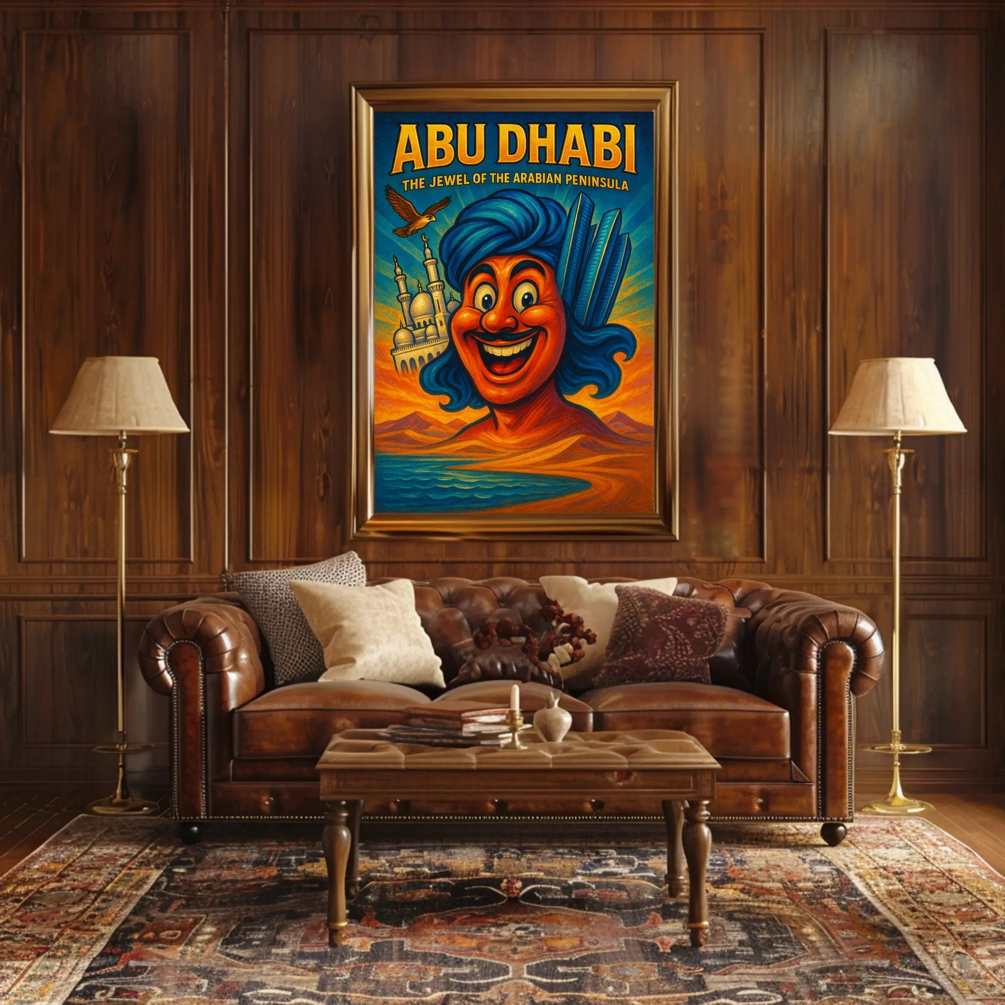 Abu Dhabi The Jewel of the Arabian Peninsula Poster PosterGoat