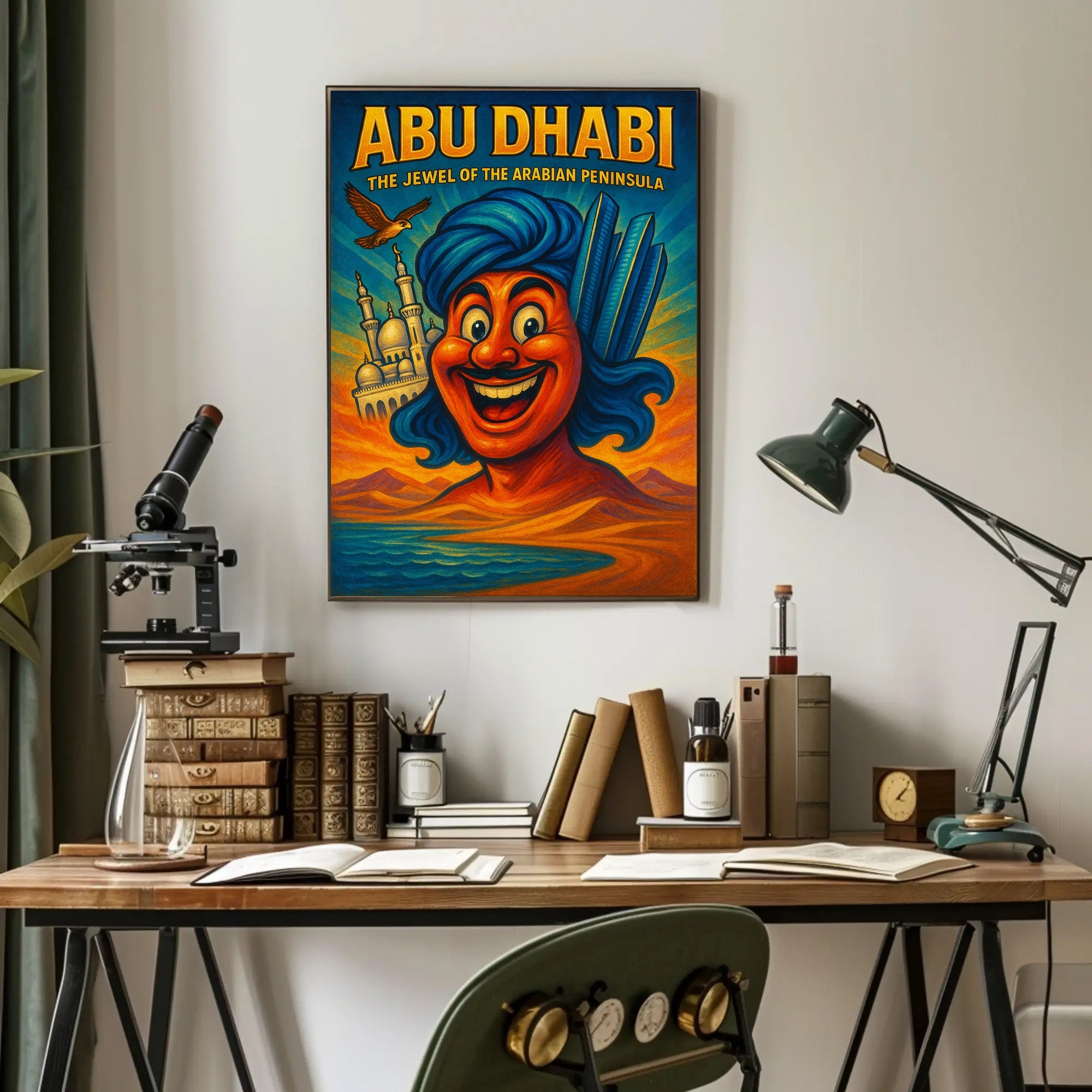 Abu Dhabi The Jewel of the Arabian Peninsula Poster PosterGoat