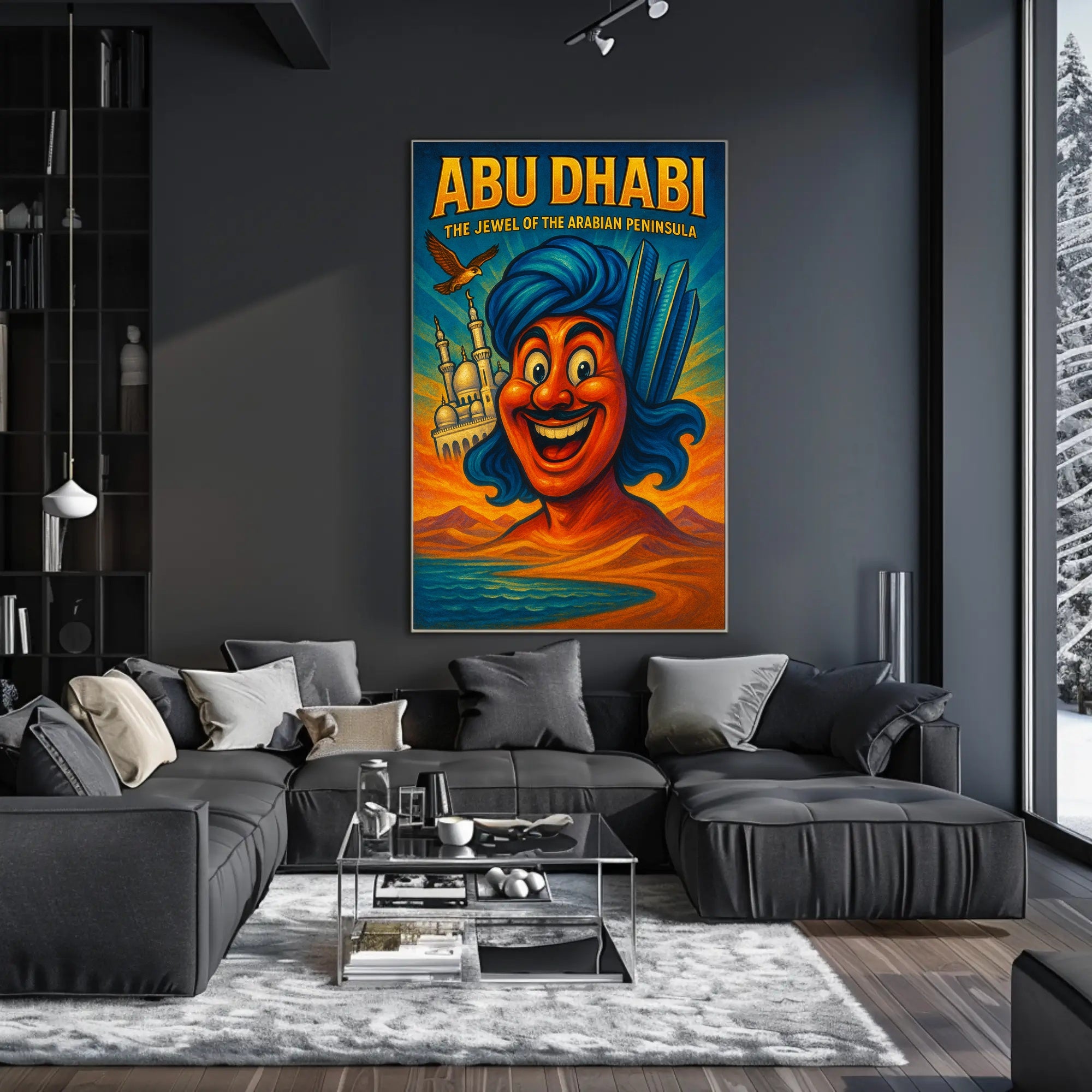 Abu Dhabi The Jewel of the Arabian Peninsula Poster PosterGoat