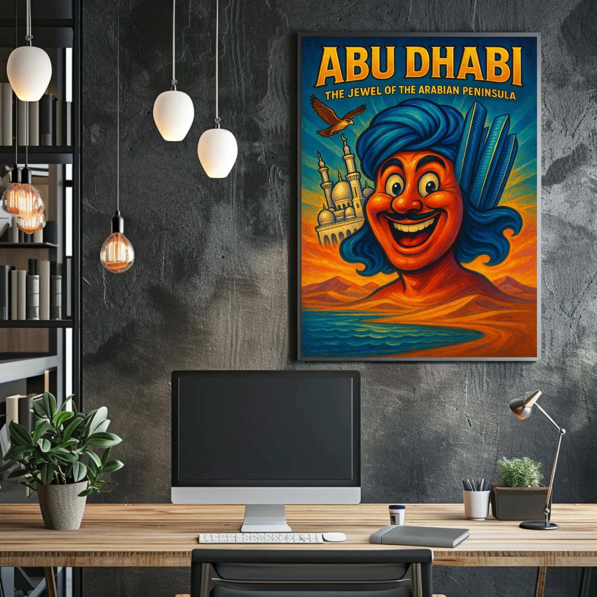 Abu Dhabi The Jewel of the Arabian Peninsula Poster PosterGoat