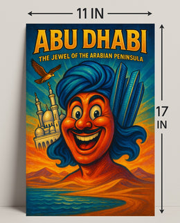 Abu Dhabi The Jewel of the Arabian Peninsula Poster PosterGoat