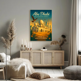 Abu Dhabi Tradition Meets Modernity Poster PosterGoat