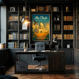 Abu Dhabi Tradition Meets Modernity Poster PosterGoat