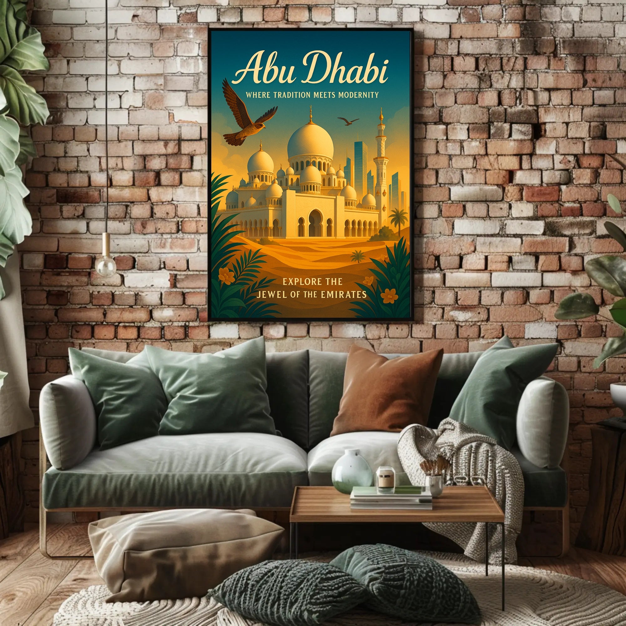 Abu Dhabi Tradition Meets Modernity Poster PosterGoat