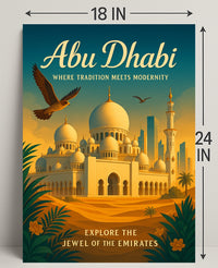 Abu Dhabi Tradition Meets Modernity Poster PosterGoat