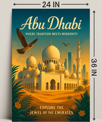 Abu Dhabi Tradition Meets Modernity Poster PosterGoat