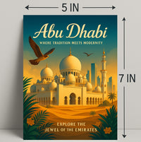 Abu Dhabi Tradition Meets Modernity Poster PosterGoat