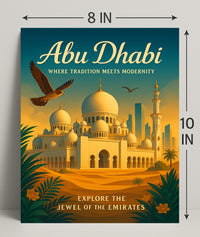 Abu Dhabi Tradition Meets Modernity Poster PosterGoat