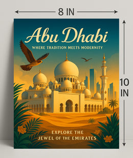 Abu Dhabi Tradition Meets Modernity Poster PosterGoat
