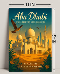 Abu Dhabi Tradition Meets Modernity Poster PosterGoat