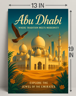 Abu Dhabi Tradition Meets Modernity Poster PosterGoat