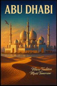 Abu Dhabi Traditional Meets Modern Poster PosterGoat