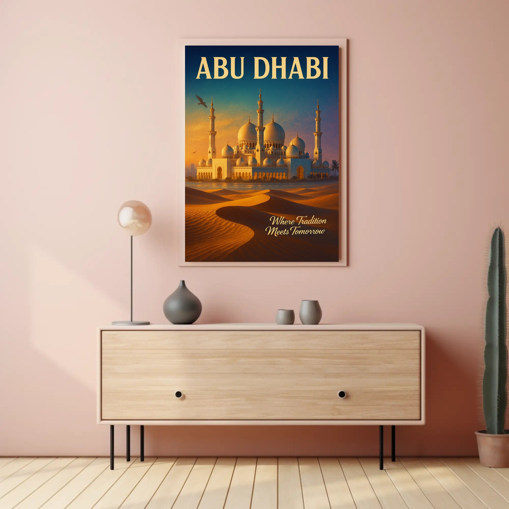 Abu Dhabi Traditional Meets Modern Poster PosterGoat