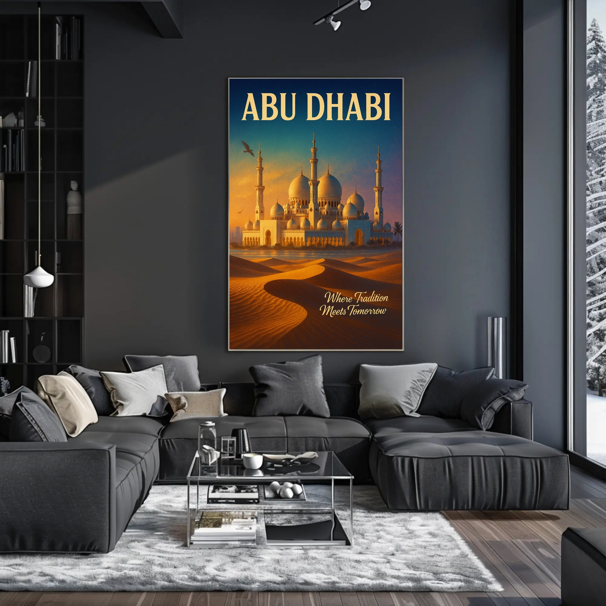 Abu Dhabi Traditional Meets Modern Poster PosterGoat
