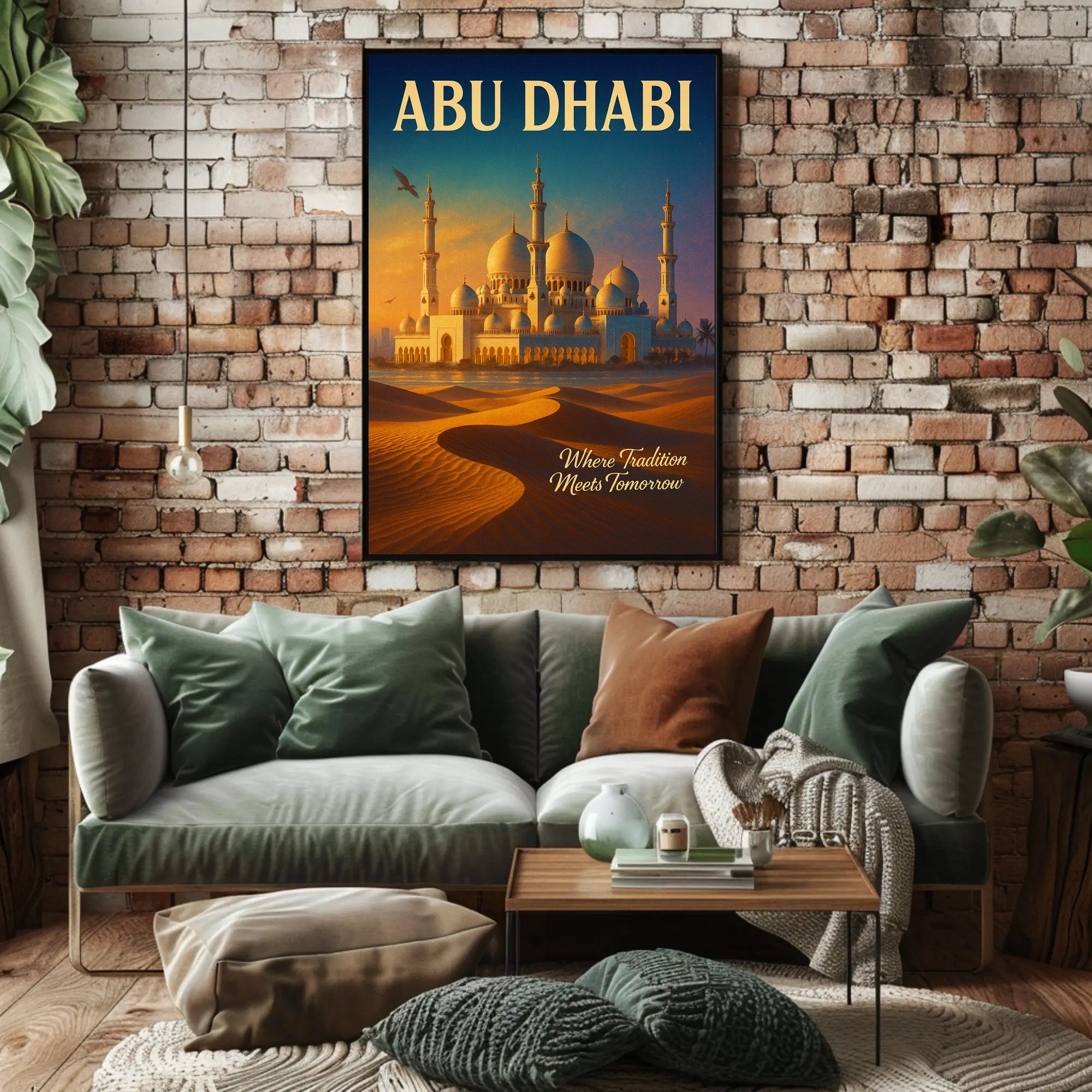 Abu Dhabi Traditional Meets Modern Poster PosterGoat