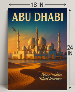 Abu Dhabi Traditional Meets Modern Poster PosterGoat
