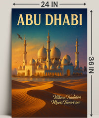 Abu Dhabi Traditional Meets Modern Poster PosterGoat