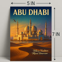 Abu Dhabi Traditional Meets Modern Poster PosterGoat