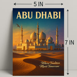 Abu Dhabi Traditional Meets Modern Poster PosterGoat