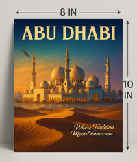 Abu Dhabi Traditional Meets Modern Poster PosterGoat