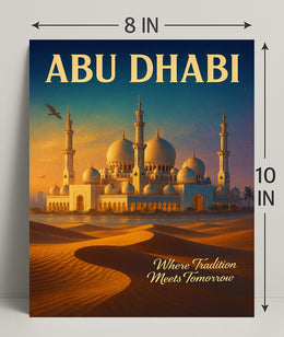 Abu Dhabi Traditional Meets Modern Poster PosterGoat