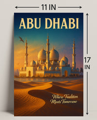 Abu Dhabi Traditional Meets Modern Poster PosterGoat