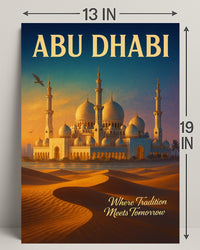 Abu Dhabi Traditional Meets Modern Poster PosterGoat