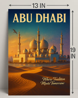 Abu Dhabi Traditional Meets Modern Poster PosterGoat