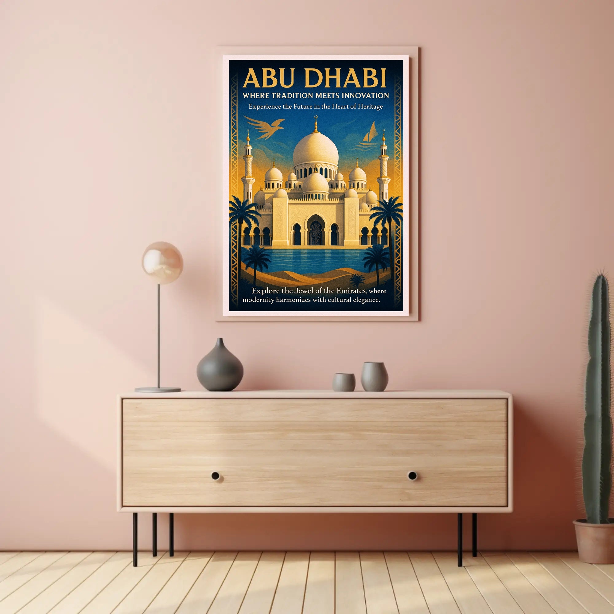 Abu Dhabi Where Tradition Meets Innovation Poster PosterGoat
