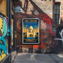 Abu Dhabi Where Tradition Meets Innovation Poster PosterGoat
