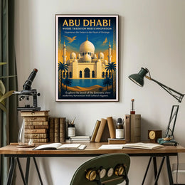 Abu Dhabi Where Tradition Meets Innovation Poster PosterGoat