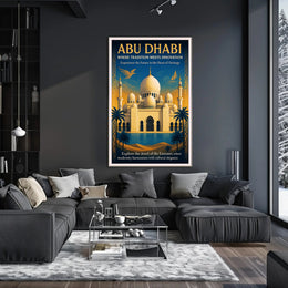 Abu Dhabi Where Tradition Meets Innovation Poster PosterGoat