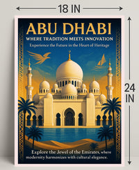 Abu Dhabi Where Tradition Meets Innovation Poster PosterGoat