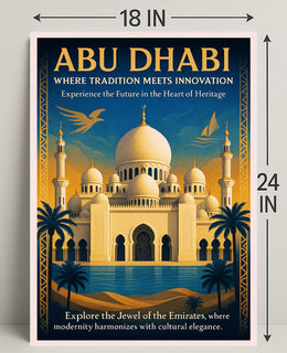 Abu Dhabi Where Tradition Meets Innovation Poster PosterGoat