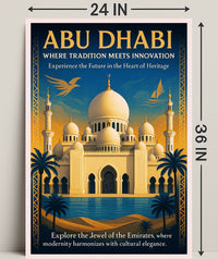 Abu Dhabi Where Tradition Meets Innovation Poster PosterGoat