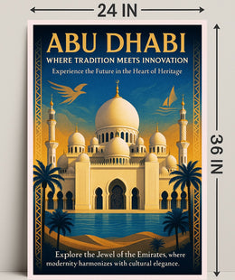Abu Dhabi Where Tradition Meets Innovation Poster PosterGoat
