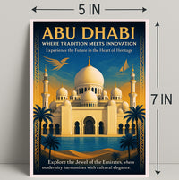 Abu Dhabi Where Tradition Meets Innovation Poster PosterGoat