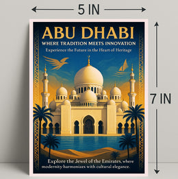 Abu Dhabi Where Tradition Meets Innovation Poster PosterGoat