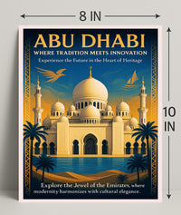 Abu Dhabi Where Tradition Meets Innovation Poster PosterGoat