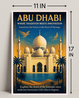 Abu Dhabi Where Tradition Meets Innovation Poster PosterGoat