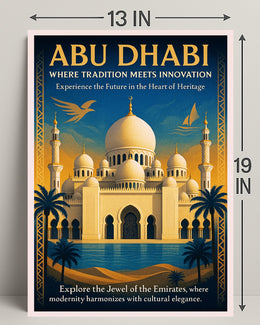 Abu Dhabi Where Tradition Meets Innovation Poster PosterGoat