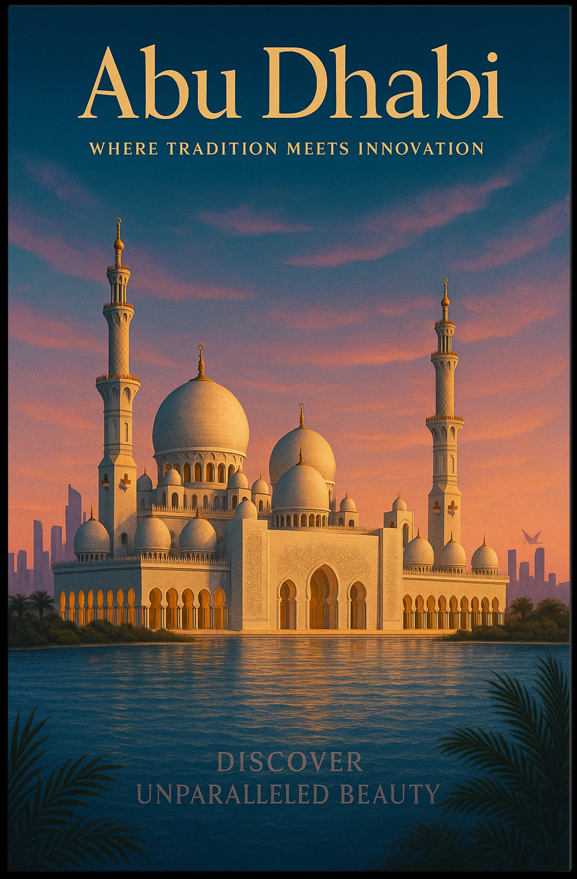 Abu Dhabi Where Tradition Meets Poster PosterGoat