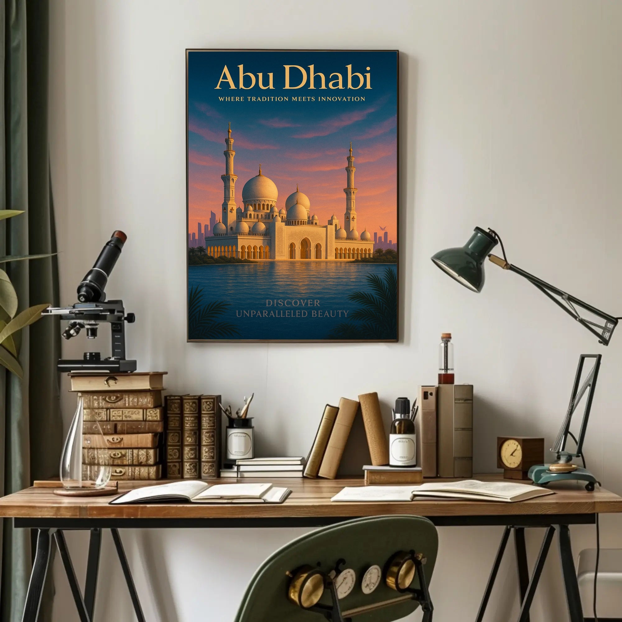 Abu Dhabi Where Tradition Meets Poster PosterGoat